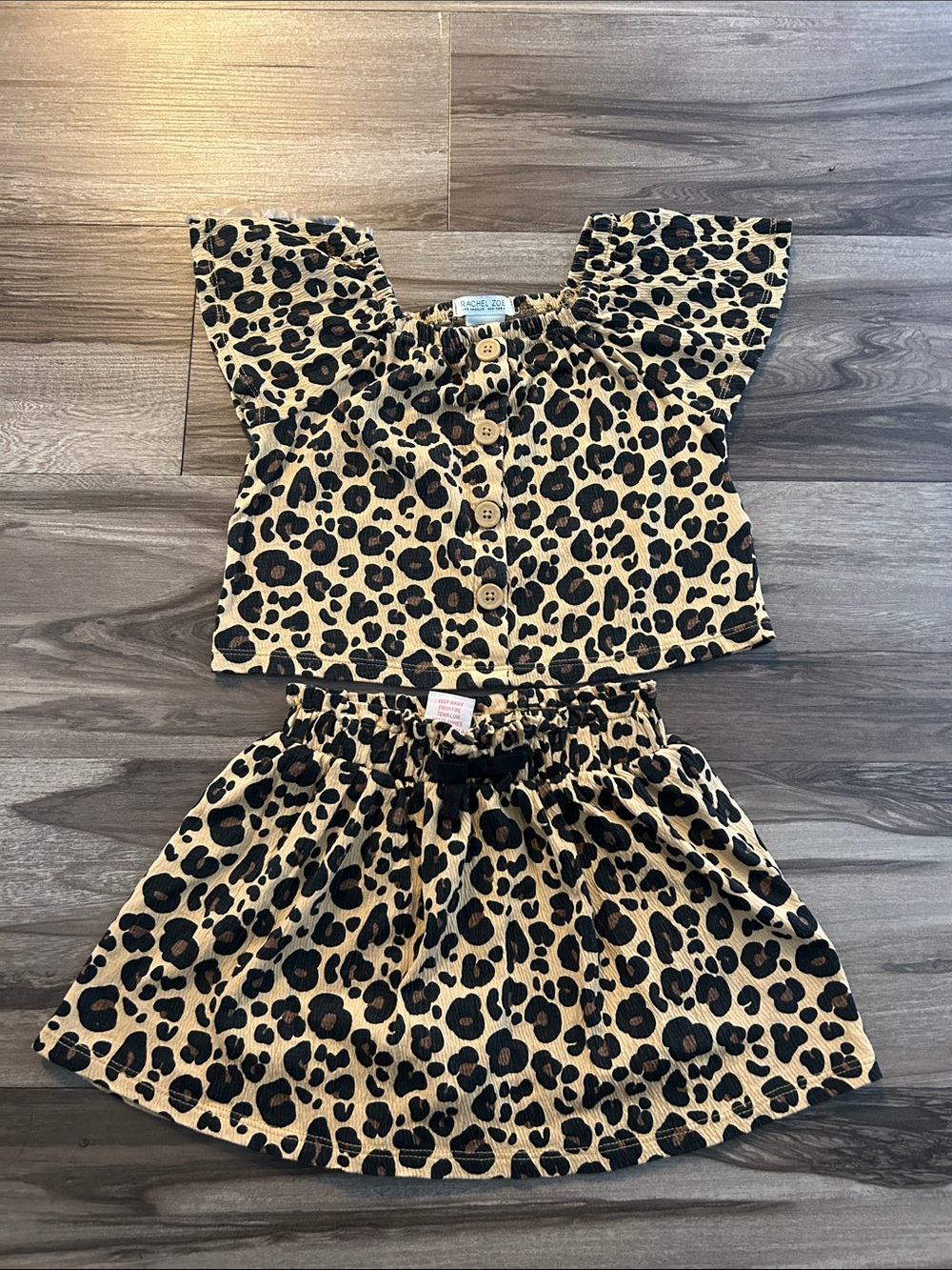 Rachel Zoe Kids Leopard-Print Set - Tan & Black